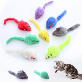 5pcs Color Plush Mouse; Cat Toy Mice