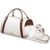 MORIKOPAWS Purse Pet Carrier, Designer Pet Carrier Purse, Leather Carrying Handbag Perfect For Travel, Walking, Hiking & Shopping, Fashion Pet Carrier