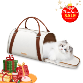 MORIKOPAWS Purse Pet Carrier, Designer Pet Carrier Purse, Leather Carrying Handbag Perfect For Travel, Walking, Hiking & Shopping, Fashion Pet Carrier