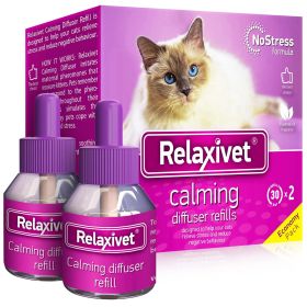 Calming Cat Diffuser Refill 2 Refills Anti Anxiety Pet Products Feline Calm Pheromones Cats Comfort Stress Relief with New Zone Fighting with Dog