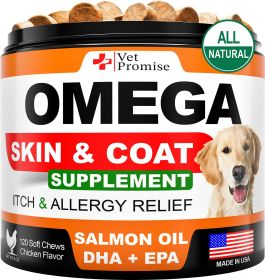 Omega 3 for Dogs   Dog Skin and Coat Supplement   Fish Oil for Dogs Chews   Allergy and Dog Itch Relief   Dog Anti Shedding Supplement   Dog Dry