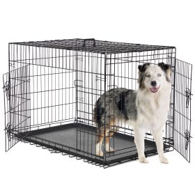 A Dog Cage With Two Doors (Option: 42double door)