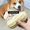 Funny Pet Dog Squeaky Toys For Small Middle Dogs Bite Resistant Puppy Cat Dogs Toys Pets Rubber Peanut Clean Tooth Chew Toy