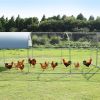 Large metal chicken coop upgrade three support steel wire impregnated plastic net cage, Oxford cloth silver plated waterproof UV protection