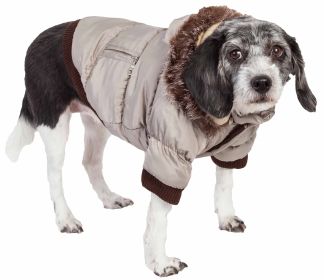 Metallic Fashion Pet Parka Coat (size: X-Large)