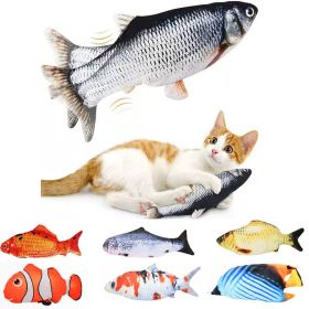 Cat Toy Flopping Fish Cat Toy With Realistic Tail Wagging; Interactive Plush Chewing Toy For Cats (Color: Cable1, size: One Size)