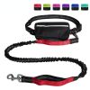 Hands Free Dog Leash with Zipper Pouch; Dual Padded Handles and Durable Bungee for Walking; Jogging and Running Your Dog