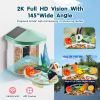 VEVOR Smart Bird Feeder with Camera 2K HD AI Identify Bird Species Solar-Powered