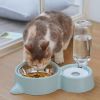 Pet Dog Cat Bowl Fountain Automatic Food Water Feeder Container For Cats Dogs Drinking Pet Articles  Pet Cat Water Dispenser