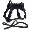 Tactical Dog Harness Pet Training Vest Dog Harness And Leash Set For Large Dogs German Shepherd K9 Padded Quick Release Harness