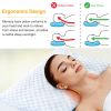 Cooling Memory Foam Pillow Ventilated Soft Bed Pillow with Cooling Gel Infused Memory Foam Heat Moisture Reducing Cooling Fiber Breathable Machin